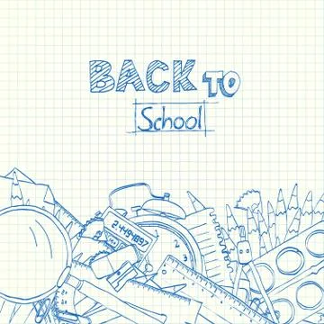 School background Illustrazione stock