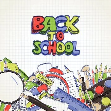 School background Stock Illustration