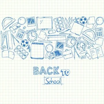 School background Stock-Illustration