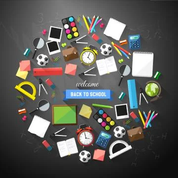 School background Stock-Illustration
