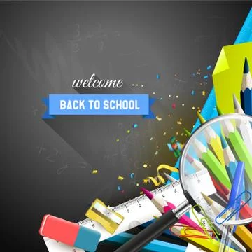 School background Stock Illustration