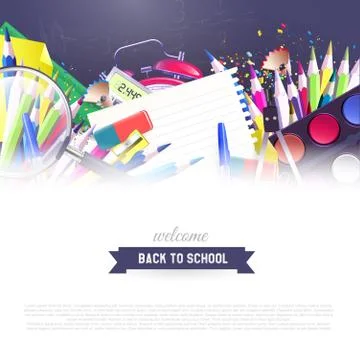 School background Stock Illustration