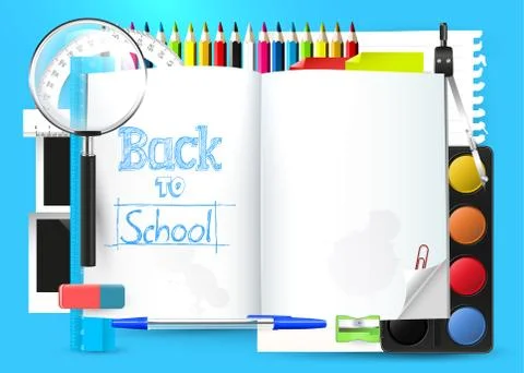 School background Illustrazione stock