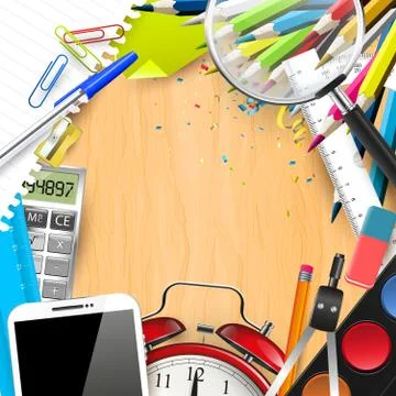 School background Stock-Illustration