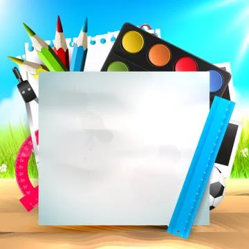 School background Stock Illustration