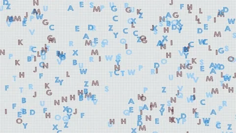 School background. Notebook sheet with letters written by hand. Video stock 237398743