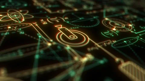 School background in physics and mathematics .Formulas and drawings. Stock Illustration