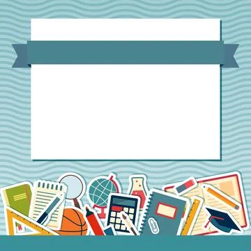 School background with place for text Stock Illustration