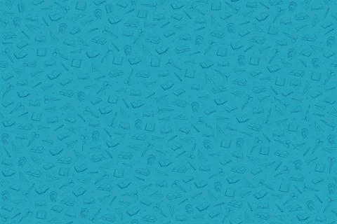 School background. Seamless texture with funny hand drawn icons Illustrazione stock