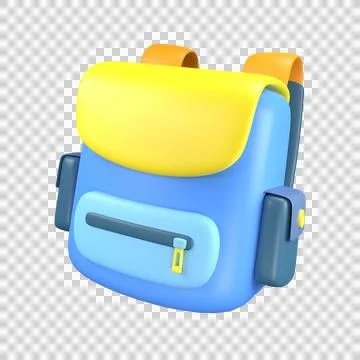 School Backpack 3D illustration Иллюстрация