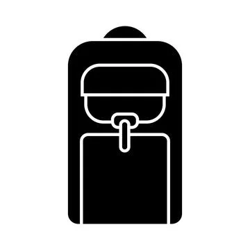 School backpack black flat icon. Back to school. Vector illustration isolated  스톡 일러스트