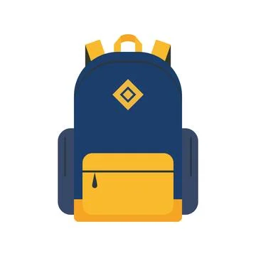 School backpack flat style. Stock Illustration