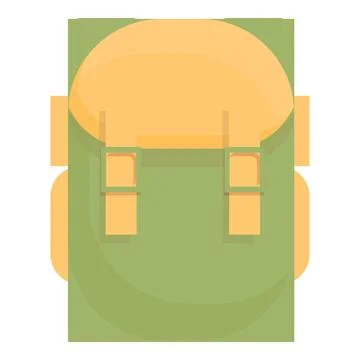 School backpack icon cartoon vector. Bag back Illustrazione stock