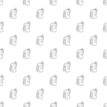 School backpack icon outline Illustrazione stock