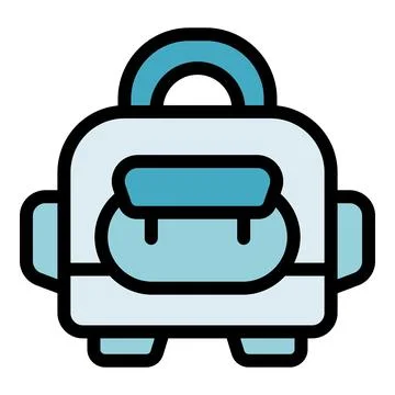 School backpack icon representing education and learning Stock Illustration
