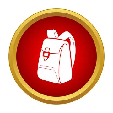 School backpack icon representing education and students Stock Illustration