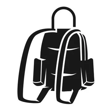 School backpack icon, simple style Stock-Illustration