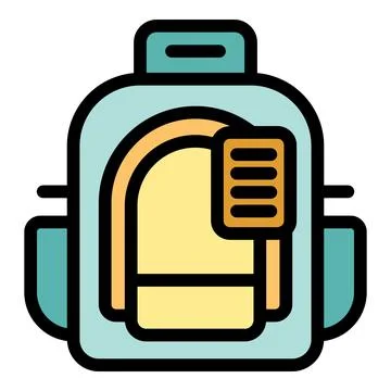 School backpack icon for website and mobile app design Stock Illustration