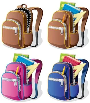 School Backpack Stock Illustration