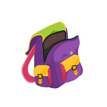 School backpack isolated Stock Illustration
