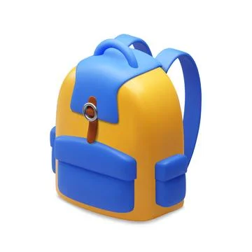 School backpack isolated on white background Stock Illustration