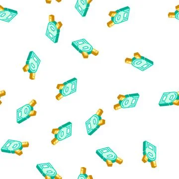 School backpack isometric icon seamless pattern sign Illustrazione stock