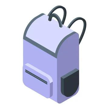 School backpack isometric style for back to school projects Stock Illustration
