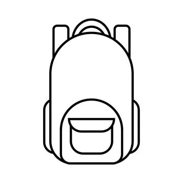 School backpack line icon. Back to school. Vector illustration isolated on white イラスト素材