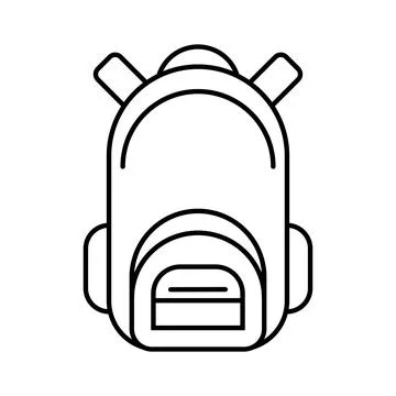 School backpack line icon. Back to school. Vector illustration isolated on white イラスト素材