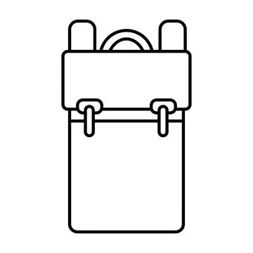 School backpack line icon. Back to school. Vector illustration isolated on white Stock Illustration