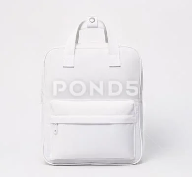 School backpack mockup on white background PSD Template