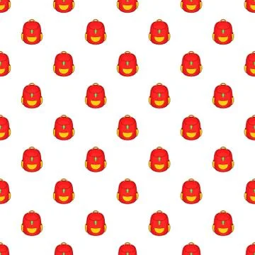 School backpack pattern, cartoon style イラスト素材