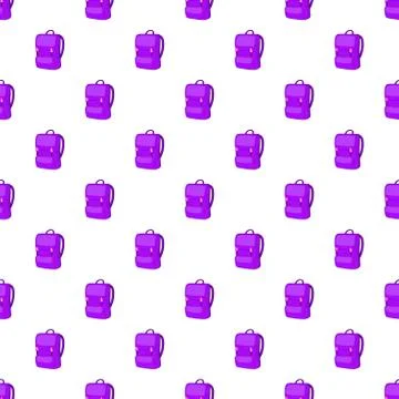 School backpack pattern, cartoon style 库存插图