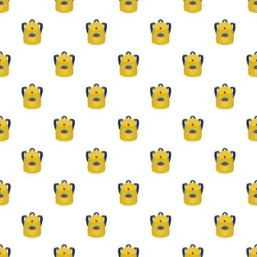 School backpack pattern seamless vector 스톡 일러스트