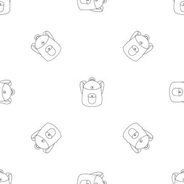 School backpack pattern seamless vector 库存插图