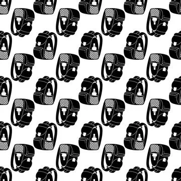 School backpack pattern seamless vector Stockillustratie