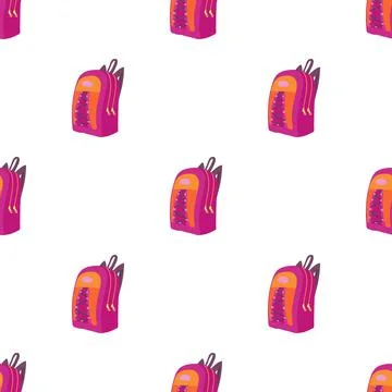 School backpack pattern seamless vector 스톡 일러스트