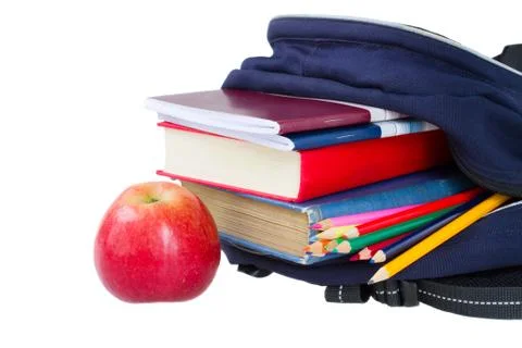 School backpack Foto stock