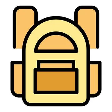 School backpack security icon vector flat イラスト素材