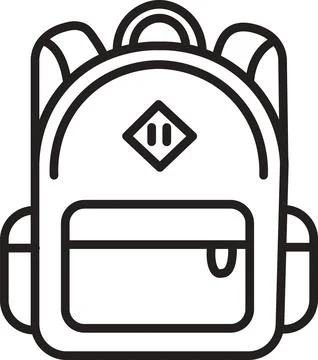 School backpack student rucksack icon Stock Illustration