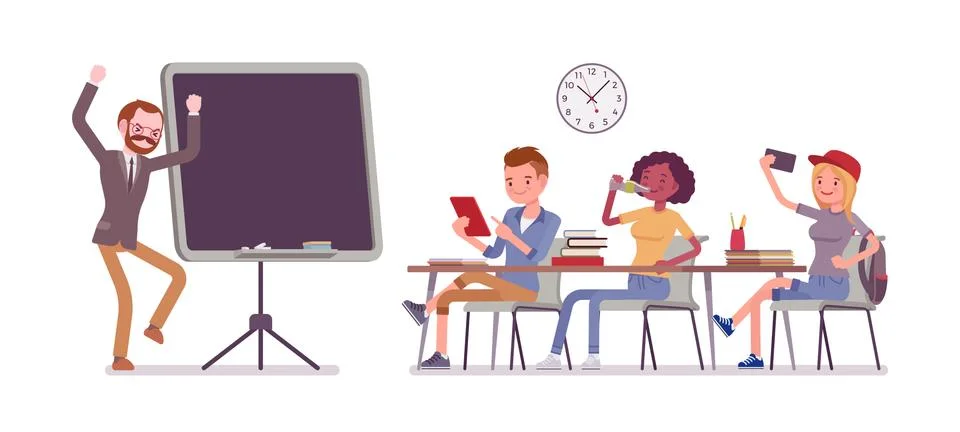 School bad behaviour Stock Illustration