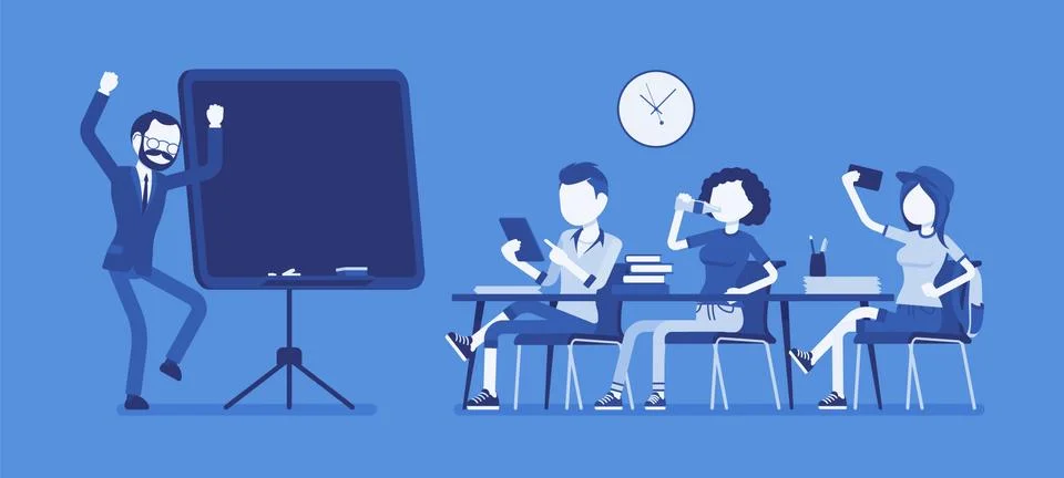 School bad behaviour Stock Illustration