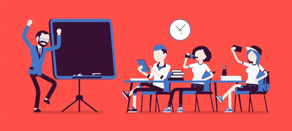 School bad behaviour Stock Illustration