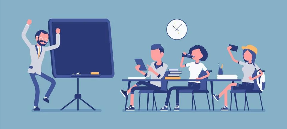 School bad behaviour Stock Illustration