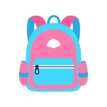 School bag. Back to school. School supplies. Vector illustration Stock Illustration