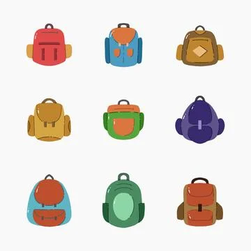 School bag hand drawn vector illustration Stock Illustration