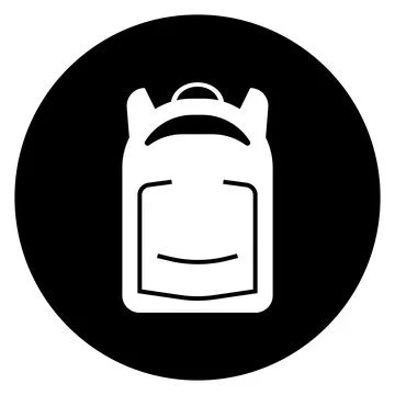 School bag icon vector Stock Illustration
