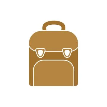 School bag icon vector illustration isolated on white background. Stock Illustration