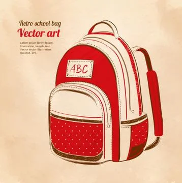 School bag Stock Illustration