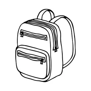 School bag isolated Stock Illustration
